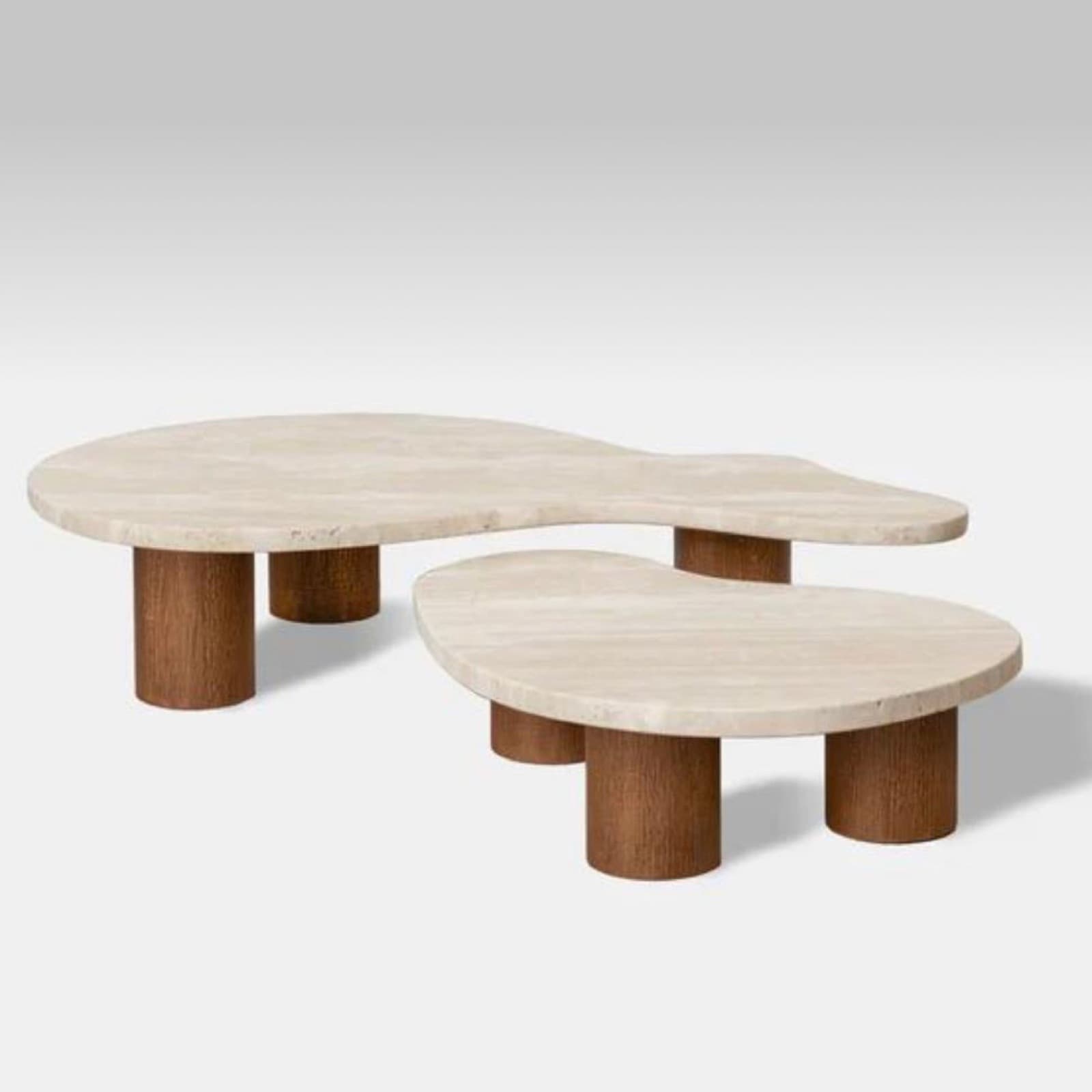 Travertine coffee table