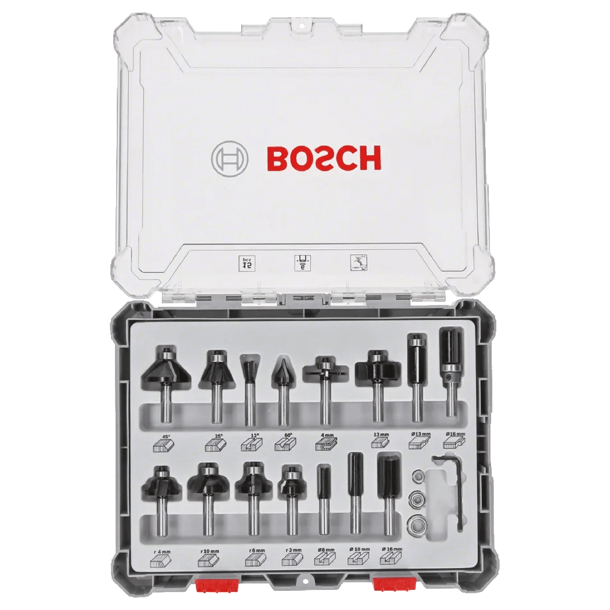 Mixed Router Bit Sets, 15-Pieces