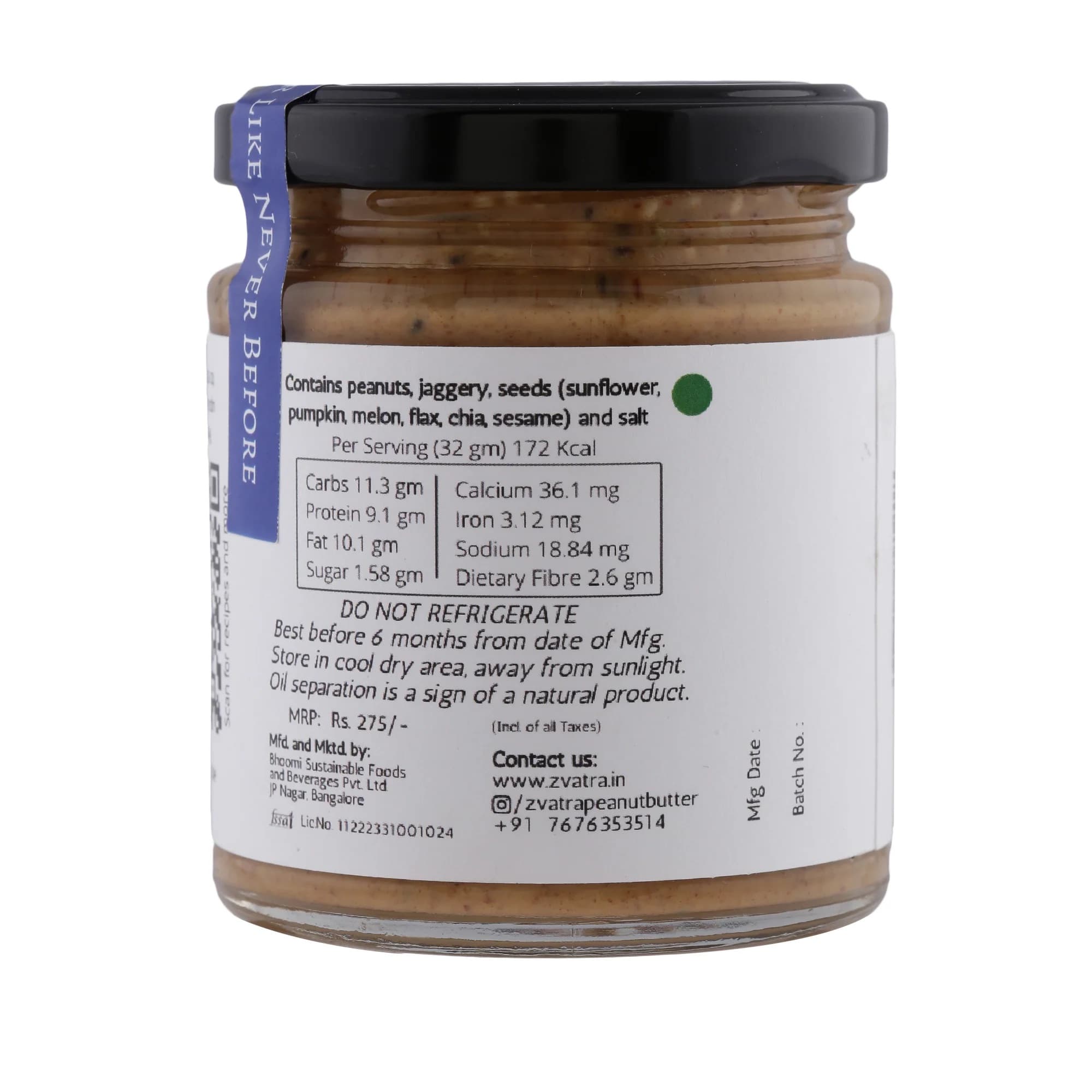 Super Seeds (Jaggery), Chunky - Peanut Butter 
